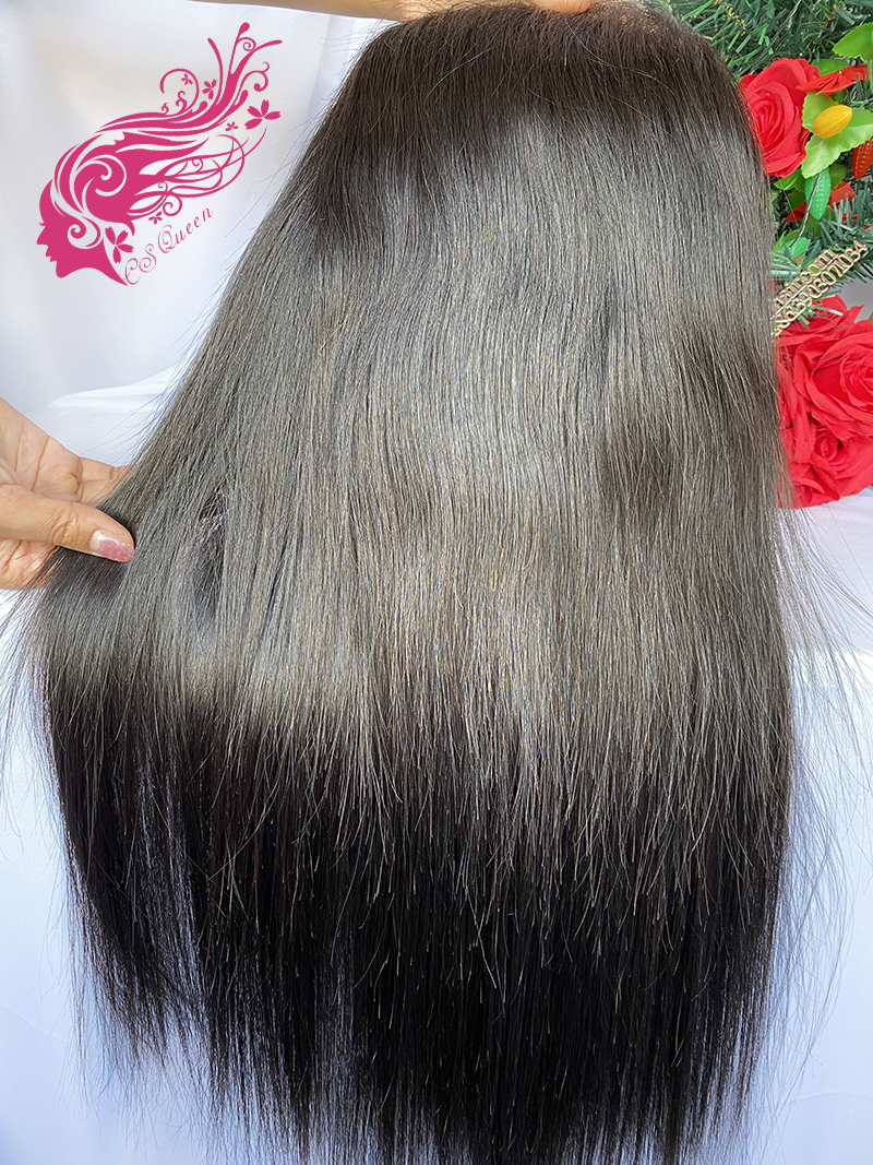 Csqueen 9A Hair Straight 13*4 HD lace Frontal wig 100% Human Hair HD Wig 180%density - Click Image to Close